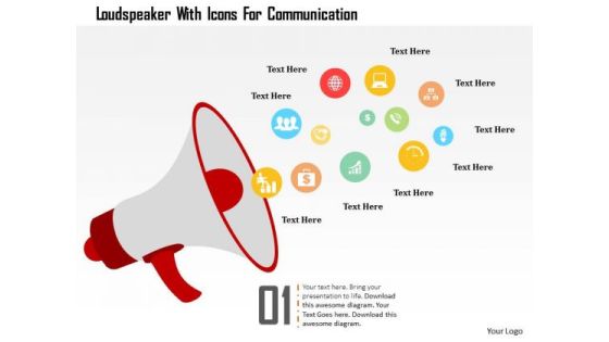 Business Diagram Loudspeaker With Icons For Communication Presentation Template Business Diagram Loudspeaker With Icons For Communication Presentation Template