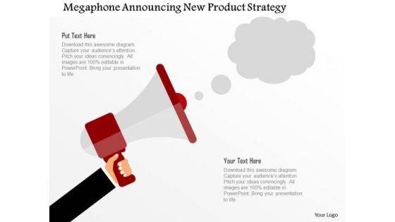 Business Diagram Megaphone Announcing New Product Strategy Presentation Template Business Diagram Megaphone Announcing New Product Strategy Presentation Template