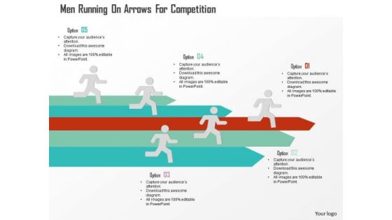Business Diagram Men Running On Arrows For Competition Presentation Template Business Diagram Men Running On Arrows For Competition Presentation Template