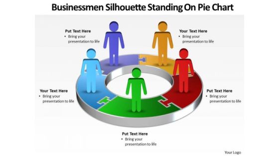 Business Diagram Men Silhouettes Standing On Pie Chart Business Cycle Diagram Business Diagram Men Silhouettes Standing On Pie Chart Business Cycle Diagram