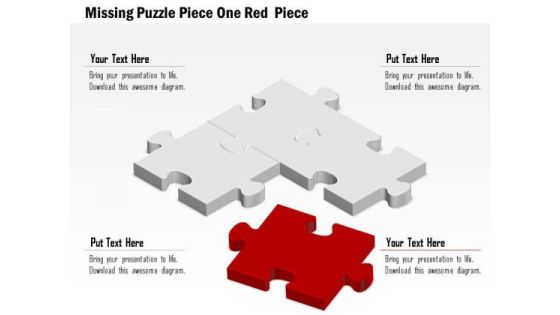 Business Diagram Missing Puzzle Piece One Red Piece Presentation Template Business Diagram Missing Puzzle Piece One Red Piece Presentation Template