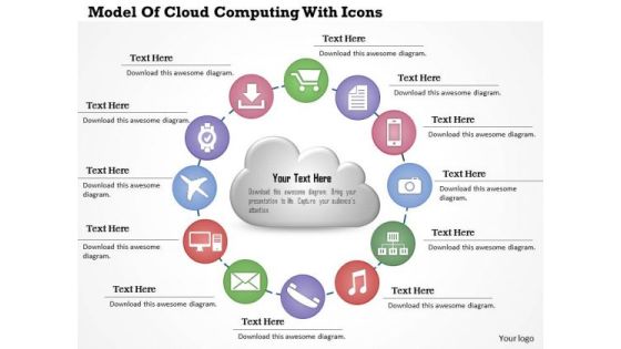 Business Diagram Model Of Cloud Computing With Icons Presentation Template Business Diagram Model Of Cloud Computing With Icons Presentation Template
