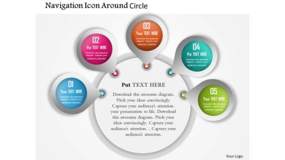 Business Diagram Navigation Icon Around Circle Presentation Template Business Diagram Navigation Icon Around Circle Presentation Template