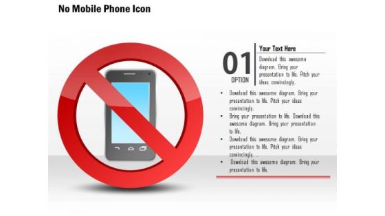 Business Diagram No Mobile Phone Icons With Red Warning Sign Presentation Template Business Diagram No Mobile Phone Icons With Red Warning Sign Presentation Template