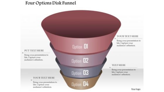 Business Diagram Our Options Disk Funnel Presentation Template Business Diagram Our Options Disk Funnel Presentation Template