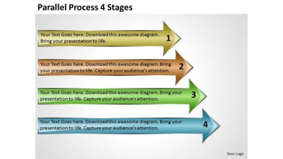 Business Diagram Parallel Process 4 Stages Mba Models And Frameworks
