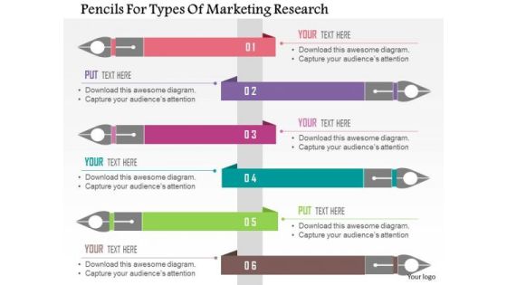 Business Diagram Pencils For Types Of Marketing Research Presentation Template Business Diagram Pencils For Types Of Marketing Research Presentation Template