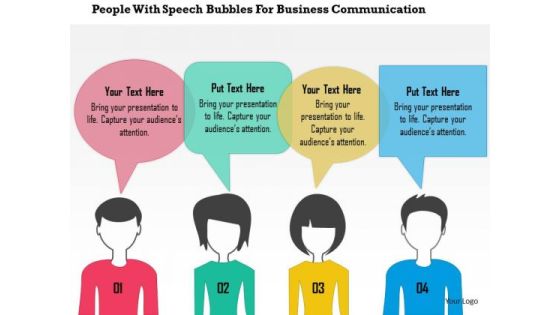 Business Diagram People With Speech Bubbles For Business Communication Presentation Template Business Diagram People With Speech Bubbles For Business Communication Presentation Template