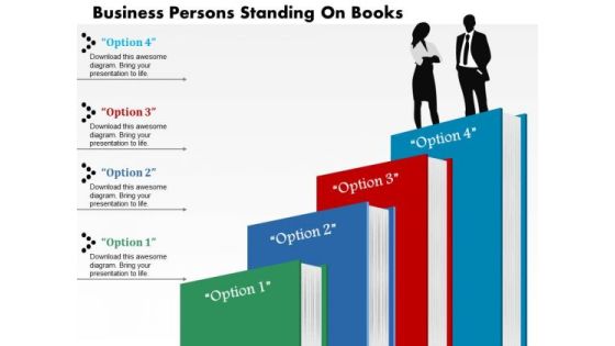 Business Diagram Persons Standing On Books Presentation Slide Template Business Diagram Persons Standing On Books Presentation Slide Template