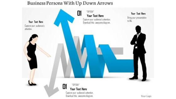 Business Diagram Persons With Up Down Arrows Presentation Template Business Diagram Persons With Up Down Arrows Presentation Template