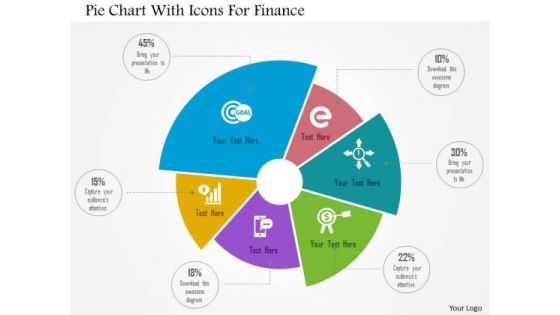 Business Diagram Pie Chart With Icons For Finance Presentation Template Business Diagram Pie Chart With Icons For Finance Presentation Template