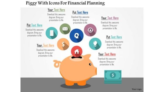 Business Diagram Piggy With Icons For Financial Planning Presentation Template Business Diagram Piggy With Icons For Financial Planning Presentation Template