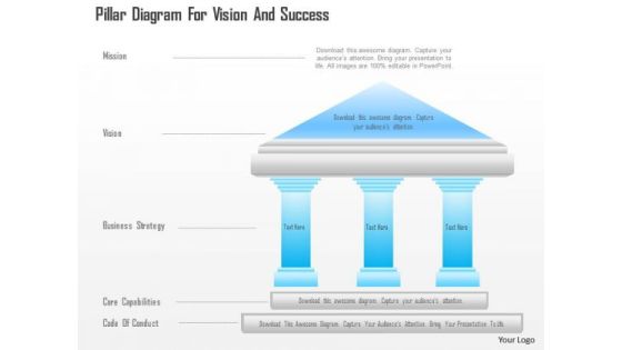 Business Diagram Pillar Diagram For Vision And Success Presentation Template Business Diagram Pillar Diagram For Vision And Success Presentation Template