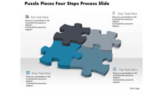Business Diagram Puzzle Pieces Four Steps Process Slide Presentation Template Business Diagram Puzzle Pieces Four Steps Process Slide Presentation Template