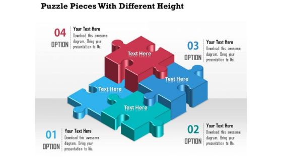 Business Diagram Puzzle Pieces With Different Height Presentation Template Business Diagram Puzzle Pieces With Different Height Presentation Template