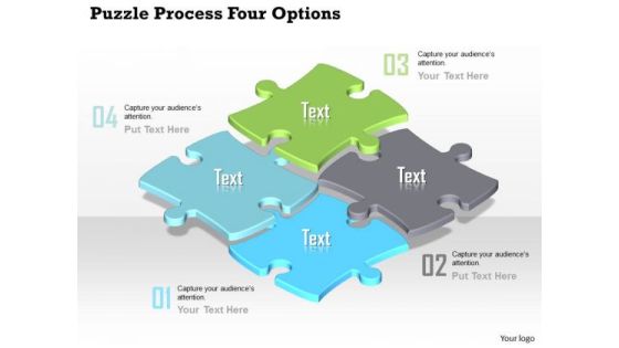 Business Diagram Puzzle Process Four Options Presentation Template