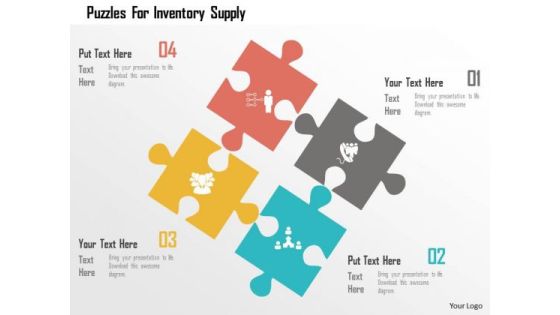 Business Diagram Puzzles For Inventory Supply Presentation Template