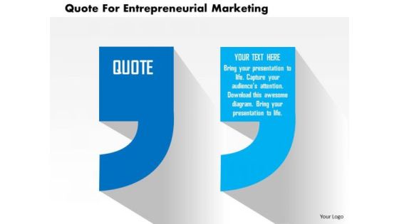 Business Diagram Quote For Entrepreneurial Marketing Presentation Template Business Diagram Quote For Entrepreneurial Marketing Presentation Template