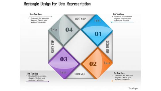 Business Diagram Rectangle Design For Data Representation Presentation Template