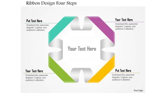 Business Diagram Ribbon Design Four Steps Presentation Template Business Diagram Ribbon Design Four Steps Presentation Template