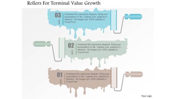 Business Diagram Rollers For Terminal Value Growth Presentation Template