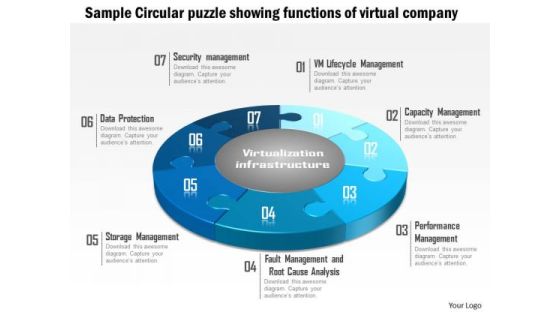 Business Diagram Sample Circular Puzzle Showing Functions Of A Virtual Company Ppt Slide Business Diagram Sample Circular Puzzle Showing Functions Of A Virtual Company Ppt Slide