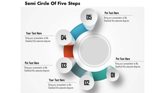 Business Diagram Semi Circle Of Five Steps Presentation Template Business Diagram Semi Circle Of Five Steps Presentation Template
