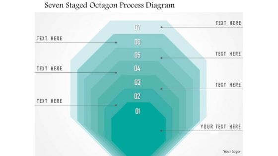 Business Diagram Seven Staged Octagon Process Diagram Presentation Template