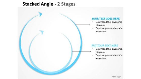 Business Diagram Stacked Round Angle 3 Strategic Management