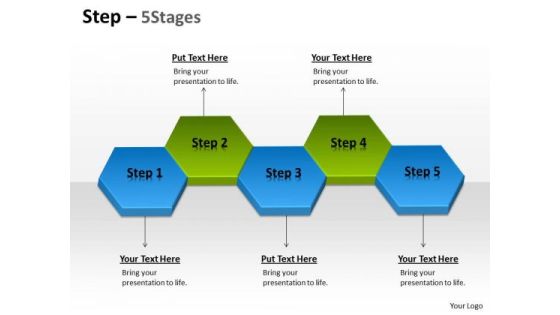 Business Diagram Step 5 Stages Marketing Diagram