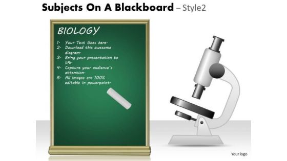 Business Diagram Subjects On A Blackboard Marketing Diagram