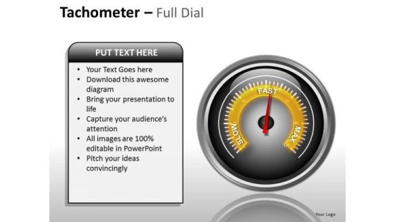 Business Diagram Tachometer Full Dial Sales Diagram