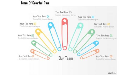 Business Diagram Team Of Colorful Pins Presentation Template Business Diagram Team Of Colorful Pins Presentation Template