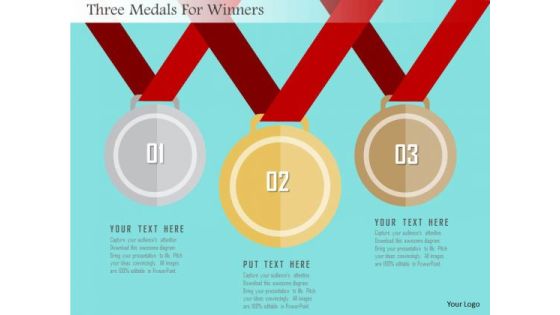 Business Diagram Three Medals For Winners Presentation Template Business Diagram Three Medals For Winners Presentation Template