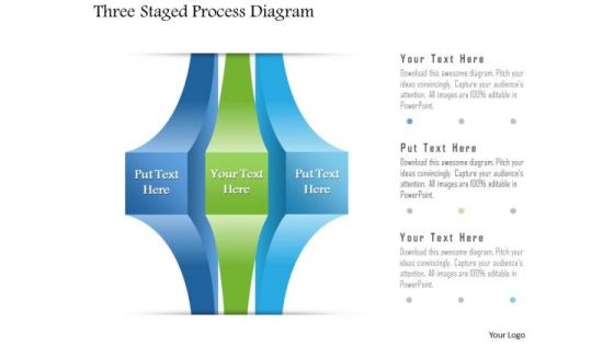 Business Diagram Three Staged Process Diagram PowerPoint Template
