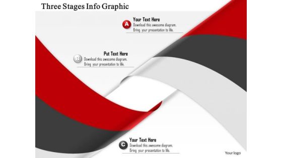 Business Diagram Three Stages Info Graphic Presentation Template
