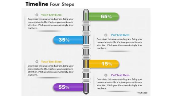 Business Diagram Timeline Four Steps Presentation Template