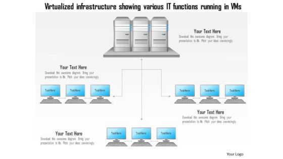 Business Diagram Virtualized Infrastructure Showing Various It Functions Running In Vms Ppt Slide Business Diagram Virtualized Infrastructure Showing Various It Functions Running In Vms Ppt Slide