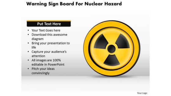Business Diagram Warning Sign Board For Nuclear Hazard Presentation Template Business Diagram Warning Sign Board For Nuclear Hazard Presentation Template