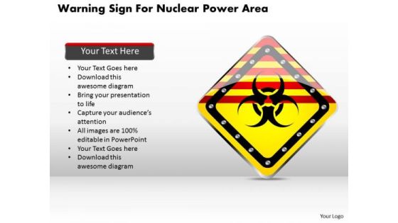 Business Diagram Warning Sign For Nuclear Power Area Presentation Template Business Diagram Warning Sign For Nuclear Power Area Presentation Template