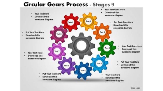 Business Finance Strategy Development Circular Gears Process Stages 9 Consulting Diagram Business Finance Strategy Development Circular Gears Process Stages 9 Consulting Diagram