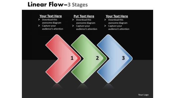 Business Finance Strategy Development Linear Flow 3 Stages Sales Diagram Business Finance Strategy Development Linear Flow 3 Stages Sales Diagram