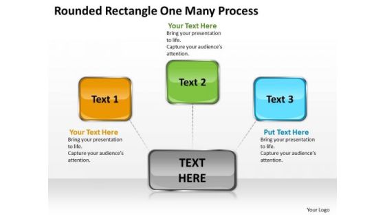 Business Finance Strategy Development Rounded Rectangle One Many Process Business Diagram