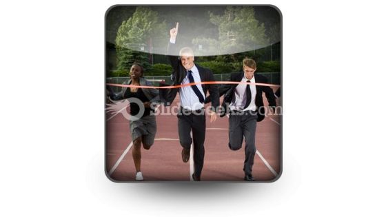 Business Finish Line PowerPoint Icon S Business Finish Line PowerPoint Icon S