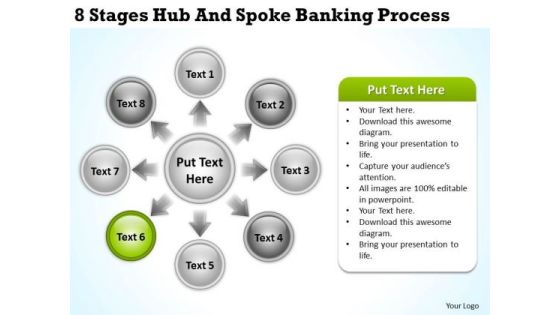 Business Flow Charts Examples 8 Stages Hub And Spoke Banking Proces PowerPoint Slides Business Flow Charts Examples 8 Stages Hub And Spoke Banking Proces PowerPoint Slides