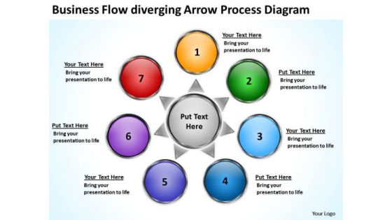 Business Flow Diverging Arrow Process Diagram Circular Spoke PowerPoint Templates Business Flow Diverging Arrow Process Diagram Circular Spoke PowerPoint Templates