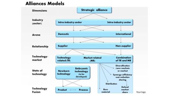 Business Framework Alliances Models PowerPoint Presentation