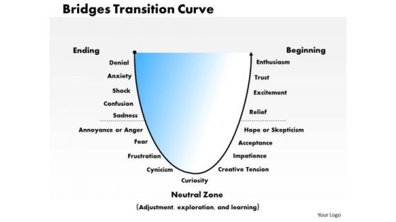 Business Framework Bridges Transition Curve PowerPoint Presentation