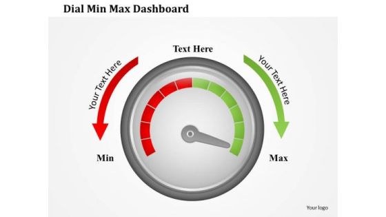 Business Framework Dial Min Max Dashboard PowerPoint Presentation