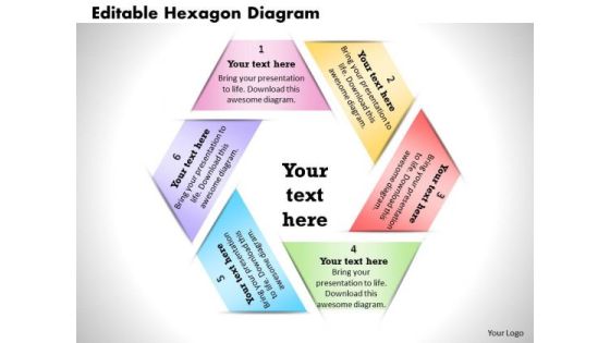 Business Framework Editable Hexagon Diagram PowerPoint Presentation